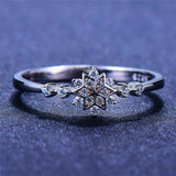 Anello fiocco di neve | Oro bianco