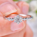 Anello fiocco di neve | Oro bianco