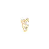 Anello regolabile con opale bianca | Oro