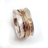 Anello rétro « filo d'oro » | Oro bianco