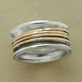 Anello rétro « filo d'oro » | Oro bianco