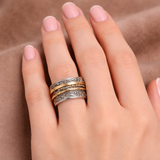 Anello rétro con design barocco | Oro