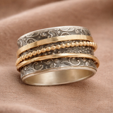 Anello rétro con design barocco | Oro