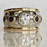Anello retrò con rivestimento di brillanti | Oro