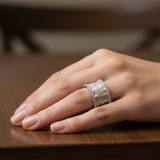 Anello retrò con brillanti | Oro bianco