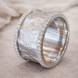 Anello retrò con brillanti | Oro bianco