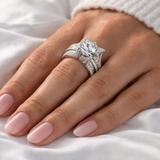 Anello retrò con brillanti | Oro bianco