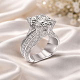 Anello retrò con brillanti | Oro bianco