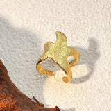 Anello retro regolabile « stella di mare » | Oro