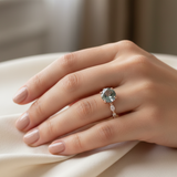 Anello retrò con zaffiro | Oro rosa