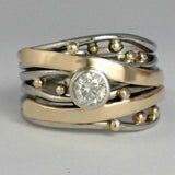 Anello vintage con ornamenti brillanti | Oro