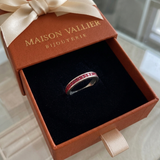 Anello eternity in rubini | Oro bianco