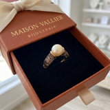 Anello rétro con perla | Oro