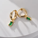 Orecchini eleganti Louisa con smeraldo | Oro