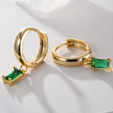 Orecchini eleganti Louisa con smeraldo | Oro