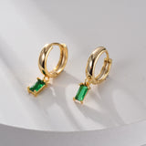 Orecchini eleganti Louisa con smeraldo | Oro