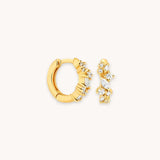 Orecchini huggies in cristallo | Oro