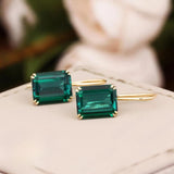 Orecchini Mila con smeraldo | Oro