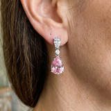 Orecchini Mireya brillanti rosa | Oro bianco