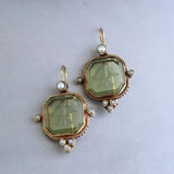 Orecchini con cristallo verde | Oro