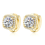 Orecchini quadrati Nadine | Oro bianco