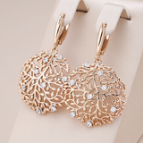 Orecchini eleganti con barre tonde e brillanti | Oro