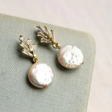 Orecchini eleganti in perle barocche | Oro