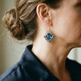 Orecchini in cristalli blu | Oro