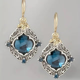 Orecchini in cristalli blu | Oro