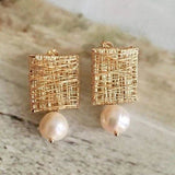 Orecchini in filo con perle rétro | Oro