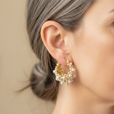 Orecchini dal design vintage con perle | Oro