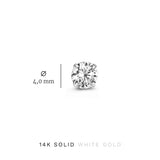 Orecchini in pietra Dara brillante | Oro bianco