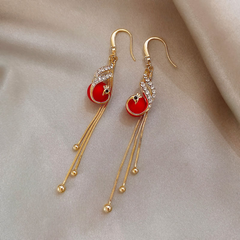 Orecchini festivi con margherite blu | Oro