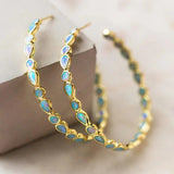 Orecchini retrò con opale blu | Oro