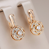 Orecchini rotondi eleganti in brillanti | Oro