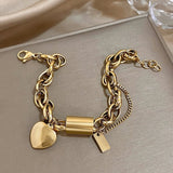 Bracciale a catena spessa Rivitalizzante | Oro bianco