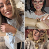 Bracciale a catena spessa Rivitalizzante | Oro bianco