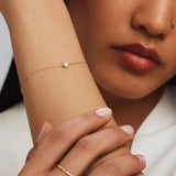 Bracciale Cléa in pietra | Oro bianco