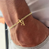 Bracciale incrociato iniziale | Oro