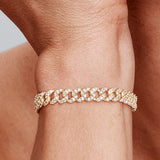 Bracciale cubano pavé | Oro