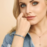 Bracciale cubano | Oro bianco