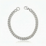 Bracciale cubano | Oro bianco