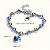 Bracciale éclat cuore oceano | Oro bianco