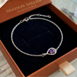 Bracciale infinito ametista | Oro bianco