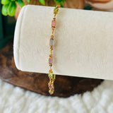 Bracciale « Isabelle » con pietre colorate | Oro