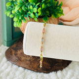 Bracciale « Isabelle » con pietre colorate | Oro