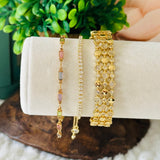 Bracciale « Isabelle » con pietre colorate | Oro
