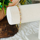 Bracciale « Isabelle » con pietre colorate | Oro