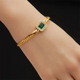 Bracciale Joanna verde con smeraldo | Oro