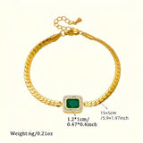 Bracciale Joanna verde con smeraldo | Oro